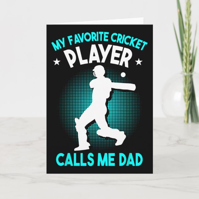 Cricket Dad Cricket Player  Card (Front)