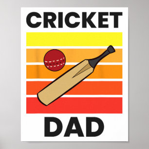 Cricket Dad Funny Cricket Father  Poster