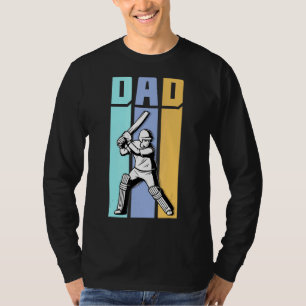 Cricket Dad Sport Jersey Cricket Ball Shoes Father T-Shirt