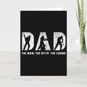 Cricket Dad The Man The Myth The Legend Father's D Card
