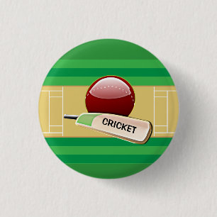 Cricket  Design 1 Inch Round Button