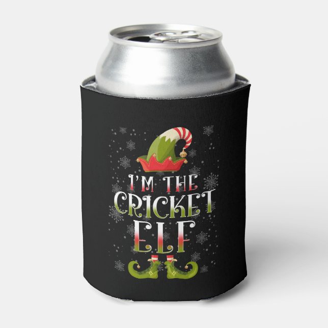 Cricket Elf Christmas Can Cooler (Can Front)