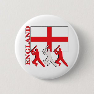 Cricket England 2 Inch Round Button