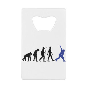 Cricket Evolution Bowler Batsman Player Fans Credit Card Bottle Opener