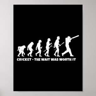 Cricket Evolution For Cricket Sports Player Funny  Poster