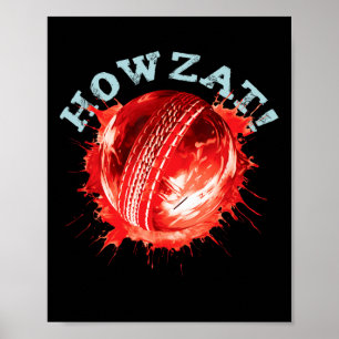Cricket Fans S Howzat! Cricket Ll S Distressed Eff Poster