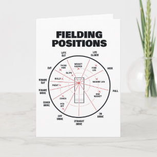Cricket Fielding Positions Shirt Fielder Cricket Card