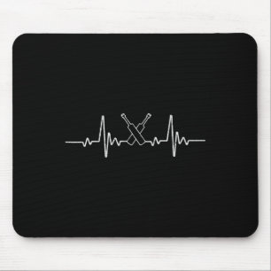 Cricket Game Funny Heartbeat For Player T Lover Gi Mouse Pad