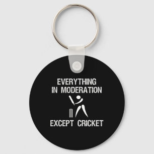 Cricket Game - Funny Moderation - Player Keychain