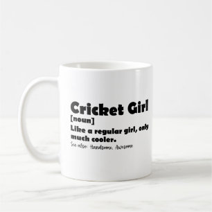 Cricket Girl Funny Definition Cricket Lover Coffee Mug