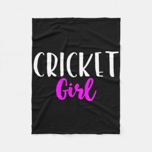 Cricket Girl Player Women Funny Cute Fleece Blanket