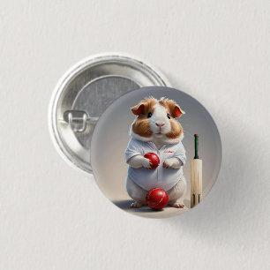 Cricket Guinea Pig, 1 Inch Round Button