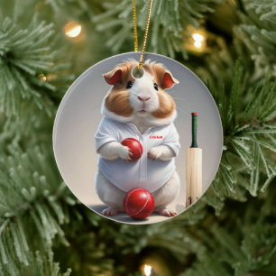 Cricket Guinea Pig,  Ceramic Ornament