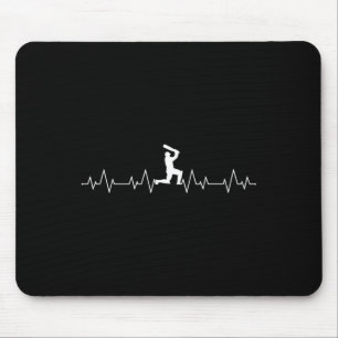 Cricket Heartbeat For Player Coach Umpire Fan Love Mouse Pad