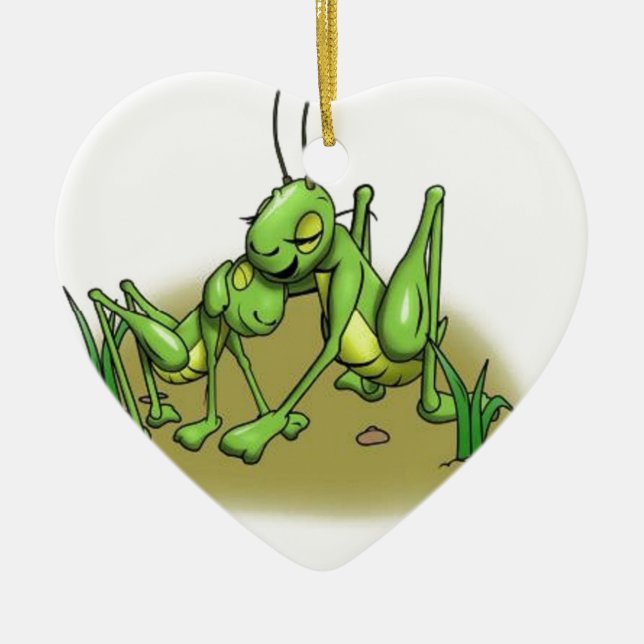 Cricket hug.JPG Ceramic Ornament (Front)