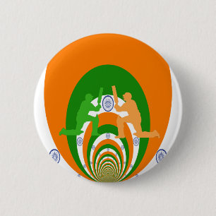 Cricket India 2 Inch Round Button