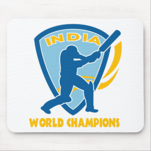 cricket india world champions batsman batting mouse pad