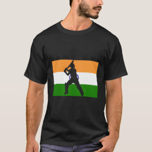 Cricket Indian Player Coach Gift India Flag T-Shirt