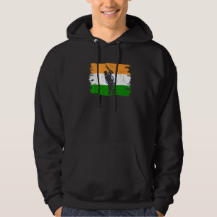 Cricket Indian Players Flag Of India Cricket Play Hoodie