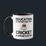 CRICKET IS IMPORTANTER MUG<br><div class="desc">game,  education,  hobby cook,  education (culture),  cricket,  team,  hobbyists,  sport,  coach,  hobby,  cricketplayer,  player</div>