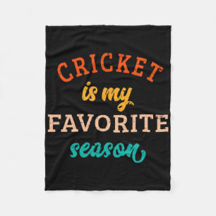Cricket Is My Favorite Season Cricket Lover Retro Fleece Blanket