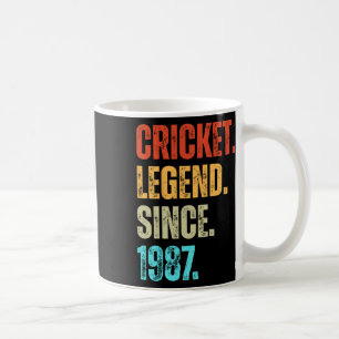 Cricket Legend Since 1987 Retro Birthday Coffee Mug