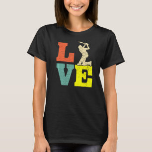 Cricket Love Batsman  Cricket Players T-Shirt