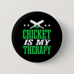 Cricket Men Cricket Player 2 Inch Round Button