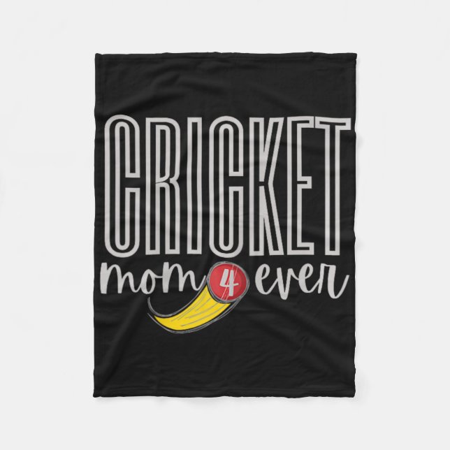 Cricket Mom 4 Ever  Fleece Blanket (Front)