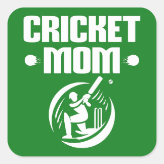 Cricket Mom Cricketer Son Cricket Lover Mother Square Sticker