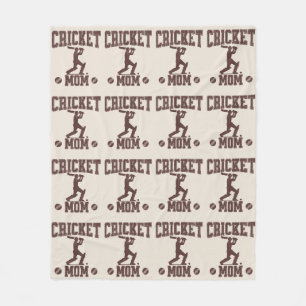 Cricket Mom Sports Enthusiast Cricket Lover Mother Fleece Blanket