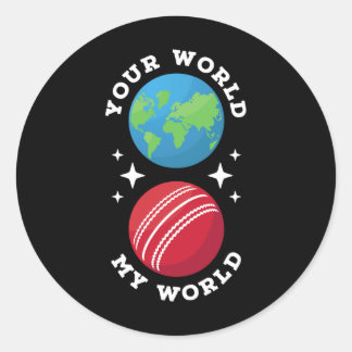 Cricket My World Classic Round Sticker
