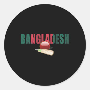 Cricket Ngladesh Flag T Ll  Classic Round Sticker
