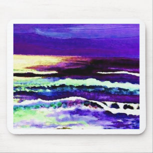 "Cricket Night Sea" CricketDiane Ocean Art Mouse Pad