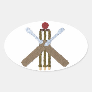 Cricket Oval Sticker/Label Sticker