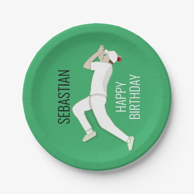 Cricket Paper Plate (Front)