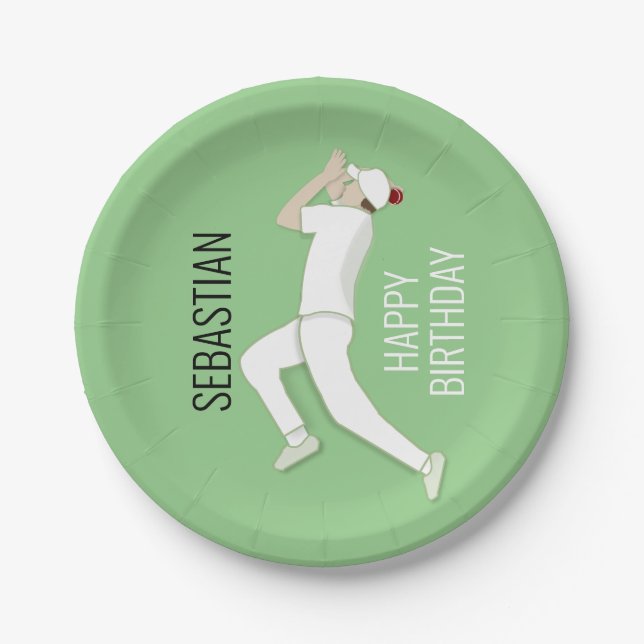 Cricket Paper Plate (Front)