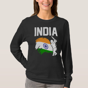 Cricket Patriotic Indian Players Flag Of India T-Shirt