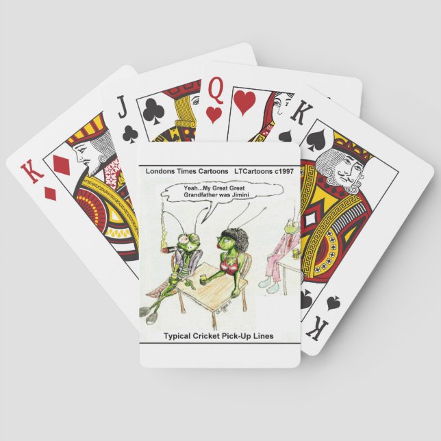 Cricket Pick-Up Lines Funny Playing Cards (Back)