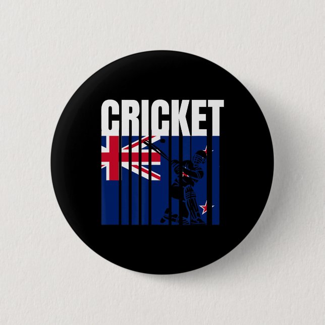 Cricket Player 4  2 Inch Round Button (Front)
