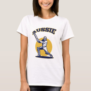 cricket player batsman Australia retro T-Shirt