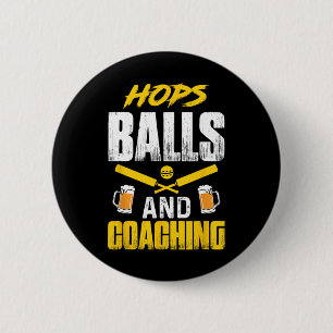 Cricket Player Coach Beer Drinking Team Sports Ent 2 Inch Round Button