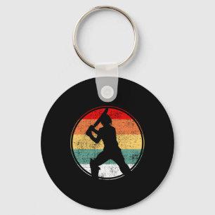 Cricket Player Coach Retro Vintage Cool Gift  Keychain