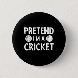Cricket Player Cricket Sport Vintage Cricket 8  2 Inch Round Button