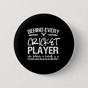 Cricket Player Dad 2 Inch Round Button