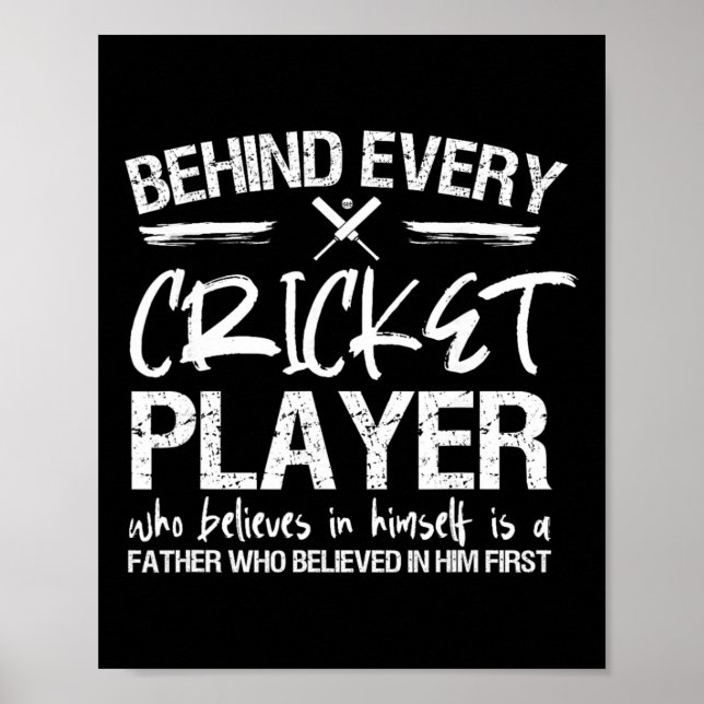Cricket Player Dad  Poster (Front)