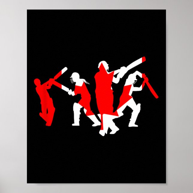 Cricket Player Design  Poster (Front)