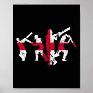 Cricket Player Distressed  Poster