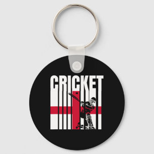 Cricket Player English Flag  Keychain