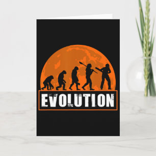 Cricket Player Funny Cricket Human Evolution  Card